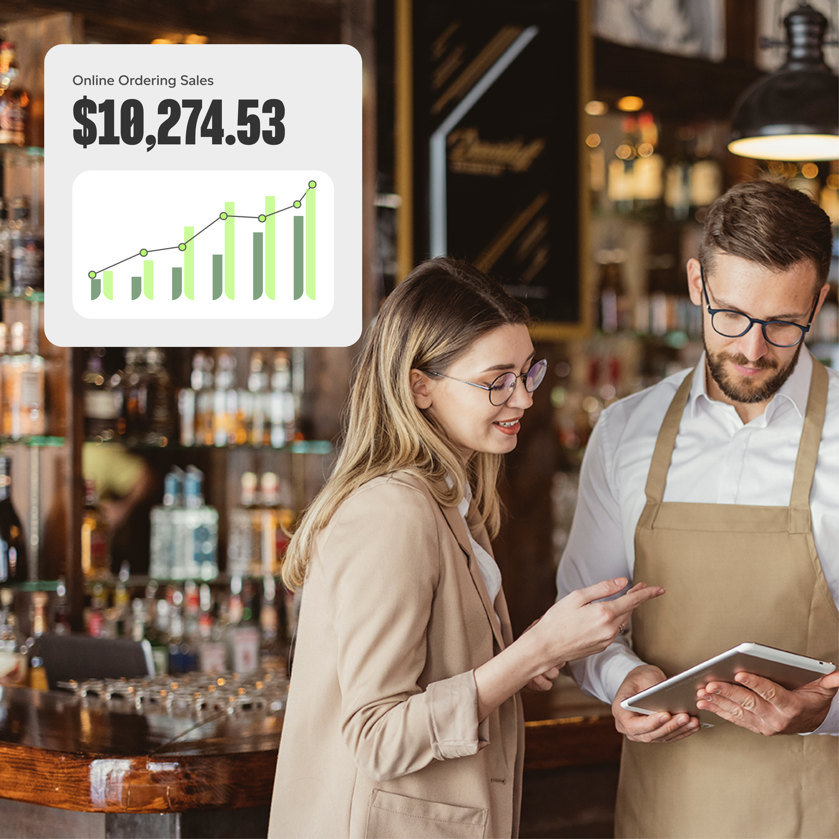 Restaurant back-office reporting dashboard